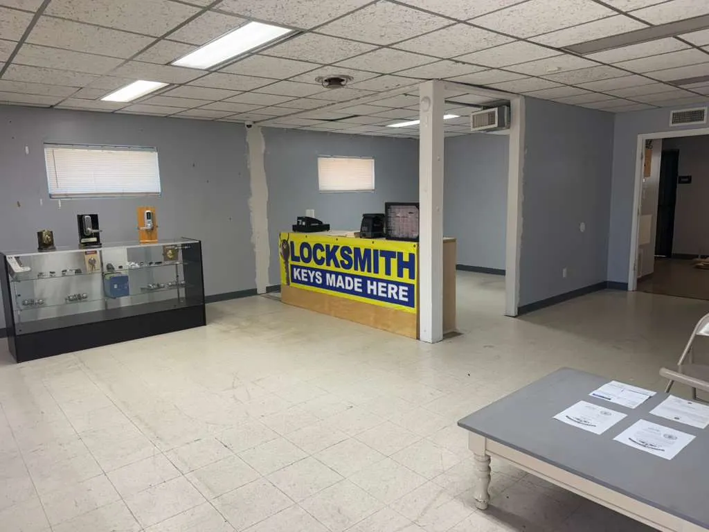 Inside Locksmith Solutions OKC — showroom and key counter